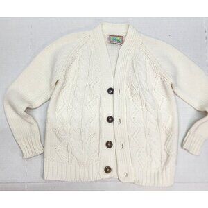 Vintage Boys Cable Knit Cardigan Sweater Li'L BOY'S Size 7